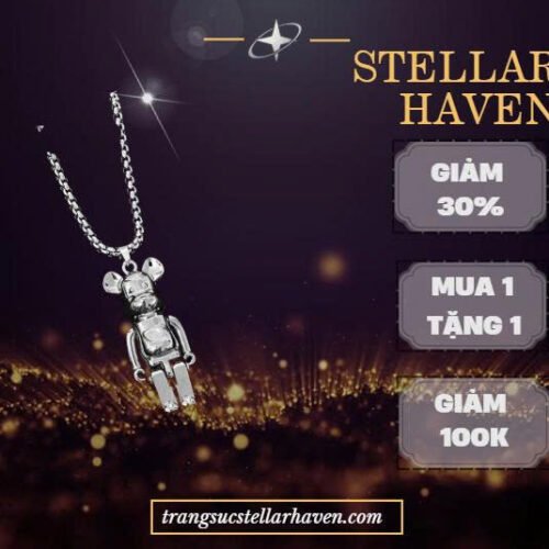 Dây chuyền hình gấu bằng bạc