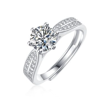 Nhẫn bạc đính kim cương Moissanite Aidan LILI_335168